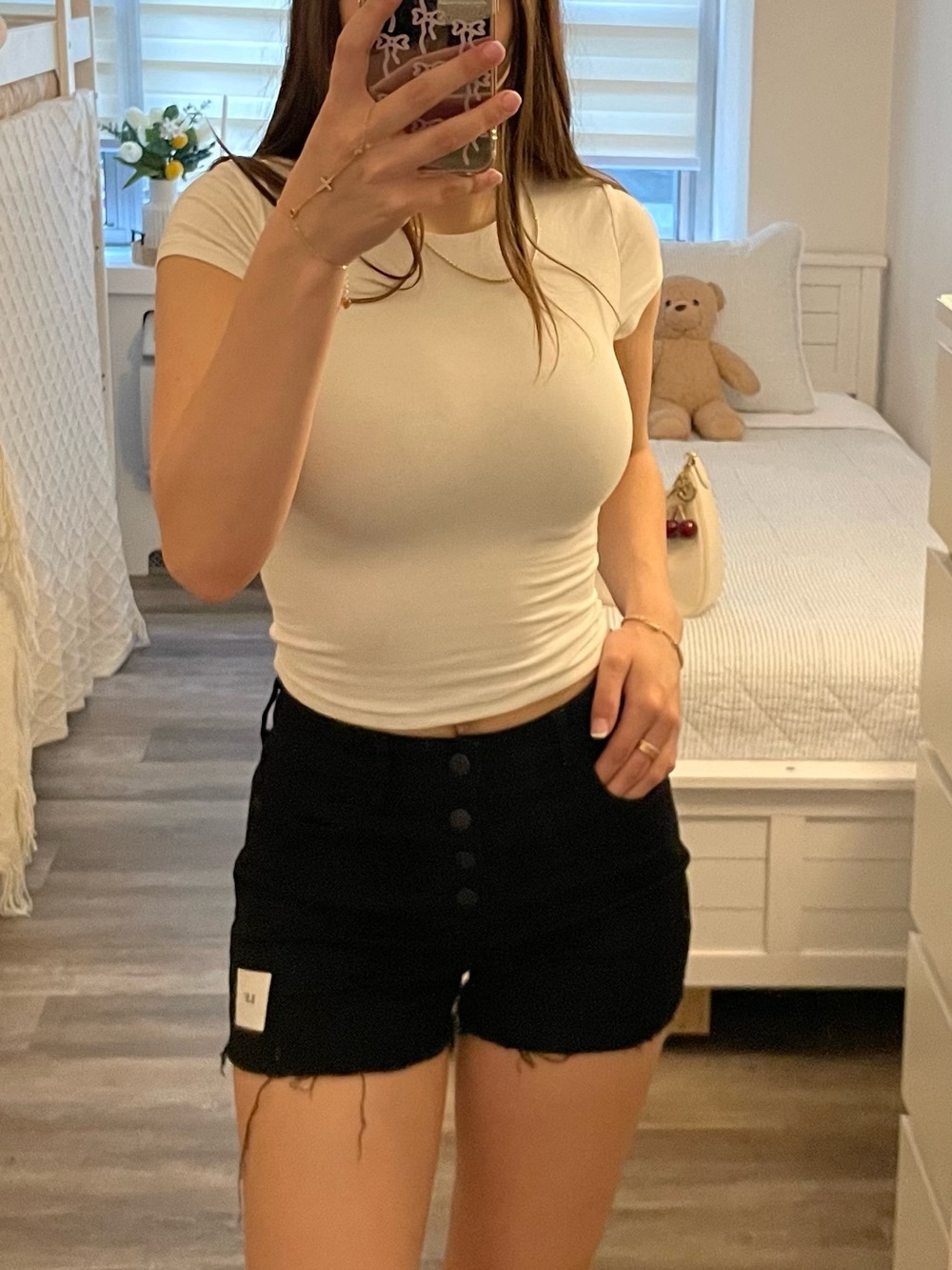 Old Navy Black High-Rise Jean Shorts